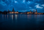 Dresden River at Night 